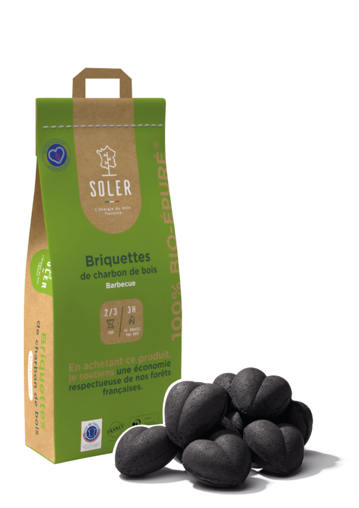 SOLER-Bio-épuré-Briquettes de charbon de bois